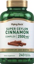 管道摇滚超级锡兰肉桂综合物 Capsules 240 Powder Pills 与铬和Biotin → Vegetarian, Non-GMO, Gluten Free 的摘录补充