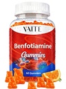 Benfotiamine 320mg Gummys 配有 45mg L-Leucine 补充: 男女基本维生素B1 复合物,Non-GMO, Vegan & Gluten-Free - 支持代谢,能量和神经系统健康