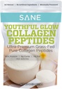 SANE MD - Youthful Glow Vital Collagen Powder - Organic Grass Fed Bovine Hydrolyzed Collagen Peptides Powder for Hair, Nails, Skin & Joint Health - NSF Certified - 37 Servings