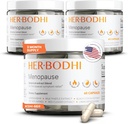 女性的激素平衡,雌激素Soy Isoflavones Menopause 女性补充, Ashwagandha, 黑色 Cohosh 热闪光 月经救济, 夜汗救济 180 Caps
