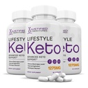 (3 Pack) 生活风格 Keto Pills 1275MG 新型和改良配方 包含 Apple Cider Vinegar Extra Virgin 橄榄油粉绿茶叶 180 Capsules