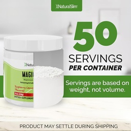 NaturalSlim Magicmag Pure Magnesium Citrate Powder 压力、便秘、肌肉、心脏健康以及睡眠支持 +++ Raspberry Lemon Magnesium 补充 - 8oz Drinking Mix (3 Pack)