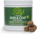 Allergy & Itch Relief for Dogs – Skin & Coat Soft Chews w/Omega-3, Fish Oil, Biotin, Collagen – Reduces Shedding, Promotes Healthy Skin & Shiny Fur – 60ct