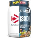 dymatize x 水果卵石 ISO100 Whey蛋白质蛋白酸盐,蛋白质25g,20 services,5.5g BCAAs,120 Cal., Gluten Free, 1g Fat, 1g Sugar, 2g Carb