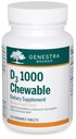 Genestra Brands D3 1000 Chewable 维他命 D 补充 120 Chewable 板块 天然黑曲兰 Flavor