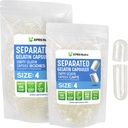 XPRS Nutra Gelatin 大小 4 分离的卡普尔- 500 个清空小卡普尔 分离在袋中 - DIY 填充药片盖 - 大小 4 Gel Do-It-你自己维生素和补充填充