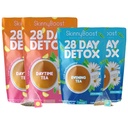 Skinny Boost Detox Tea Kit – 4 PACK – 2 Daytime Teas (56 Bags) 2-Evening Teas (28 Bags) – 草药 Detox for Weight,代谢,能源,Bloating & Colon Cleanse – 绿茶,Vegan,Keto,非GMO,无糖