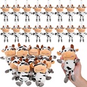 Lewtemi 20 Pcs 牛玩具 农场杂物 Plush Valentine 钥匙链 礼物 钥匙环 后包装手袋 洗碗党
