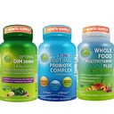 荷尔蒙平衡与消化健康三重奏 — DIM 200mg 与 BioPerine + Cruciferous Vegies + 3-in-1 与 Prebiotics 和 Ezymes + 全食 多维特敏 与铁 – Vegan Wellnity 支持