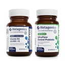 维生素D3 10,000 + K(60软胶) & UltraFlora Control Probiotic(30种服务) - 支持骨骼和心脏健康 - 援助 健康身体构成