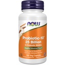Now Foods Supplements, Probiotic-10TM, 25亿, 配有10种Probiotic Strains, 乳制品, 豆类和Gluten Free, Strain Verife, 100 Veg Capsules