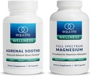 Equilife Full Spectrum Magnesium (180 ct.) and Adrenal Soothe (90 caps) Bundle Mood & Energy Support Supplor, Vegan, Non-GMO (英语).