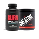 V Shred Burn Evolved 2.0 和 Premium Creatine 水果冲粉盒的雕塑民族