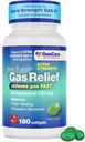 GenCare - 超强气体减压Simethicone 125mg (180 Softgels) 最大强抗气体药丸用于布局减压,压力和不适 - 与通用超强气体X相比