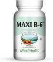 Maxi Health B-6 - 维生素 B6-100 mg 心血管健康 - 100 片 - Kosher(100 计数)