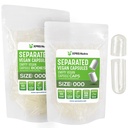 XPRS Nutra Vegan 大小 000 分离的 Capsules - 100 计数 Premium 空盖 分离在袋中 - 清除空盖 - 000 药片用于 DIY 补充填充