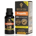 蜜蜂和你的Propolis液体提取液滴,30%的Propolis,超纯度,免疫支持补充,酸喉,过敏缓解,呼吸,抗氧化剂,Keto,Paleo,Gluten-Free,1 Fl Oz