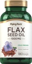 (原始内容存档于2018-03-03) (英语). Piping Rock Flaxseed Oil 1000mg Softgel Capsules = 180 Counter = 180 Cold pressed Supplement = QN-GMO, Gluten Free