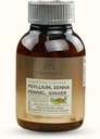 消化性清洁胶囊 - 1200mg Psyllium, Senna, Fennel, Ginger 提取 - 60 Counter, Natural Digestive & Health Supports, Gentle Bowel Movement Aid - Vegan 平衡脂肪健康公式