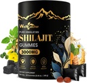 Shilajit Gummys for Men Women:纯喜马拉雅有机Shilajit 配有 Ashwagandha 85+ Trace Minerals and Fulvic Acid 个人包装 能源脑豁免支持 无糖40 服务
