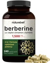 Berberine Supplement 1500mg 配1000mg 锡兰锡桂和300mg Turmeric, 240 Veggie Capsules 纯Berberine HCL → 支持平衡糖水平和心脏健康 → Vegan, Non-GMO