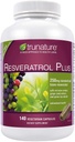 TruNature Resveratrol Plus, 250 毫克 标准化 跨resveratrol 140 植物卡普尔