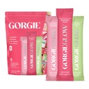 GORGIE Glow Varige Pack 15 棒,电解质粉 健康饮用混合剂,w/Hyaluronic酸,Aquamin,维生素C和D,Probiotics,无糖,抗氧化剂用于水分,皮肤护理,以及Gut平衡