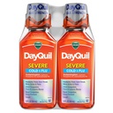Vicks DayQuil 严重冷和流感液体药品、头痛的日间缓解、发烧、喉咙、小痛和疼痛、胸腔摄入、鼻鼻、鼻腔摄入、阴道压力和咳嗽,2x12oz