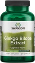 Swanson Ginkgo Biloba 摘录 24% 60毫克 240卡普尔
