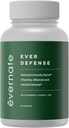 Ever Defense QQ Immune Support I 组合 长老莓, Echinacea, 维生素, 矿物和氨基-Acids QX Non-GMO, Gluten Free QQQ 易吞I 60 Capsules