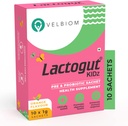 Lactogut Kidz 儿童易为儿童获得营养素的药粉 健康、总体健康和Vegan 临床证明的豁免 - 1Gx10 Sachets (Orange Flavour)