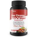 肝脏清洁(Cleanse Detox & Reference) - 肝脏,肾脏,和科隆清洁(Colon cleanse) - 配有丹德利翁根(Dandelion Root),阿洛(Aloe),图尔默里(Turmeric),姜(Ginger) - 自然促进肝脏健康(Human Health)的草药肝脏支持补充剂.