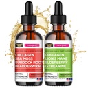Collagen Mojo 液态Collagen Peptides with Sea Moss, Burdock Root & Bladderwrack + 液态Collagen Peptides with Lions Mane Mushroom, 老年莓 & L- Theanine 等 液态Collagen Peptides 与海蚊, Burdock root & Bladderwrack + 液态Collagen Peptides 与 狮子马内蘑菇, 老年莓 & L-Theanine 等