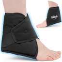 Hilph Ankle 冰包包装用于居住、Ankle Sprained可重新使用的Gel冷包、外科复苏热冷压缩、Plantar Fasciitis、脚痛缓解、Swelling、Achilles Tendonitis、Black