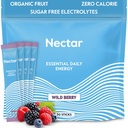 Nectar Energy Booster - 有机咖啡因,B12 & 电解质 - 无糖和零卡路里 - 健康咖啡,能量饮料和苏达替代品 - 水力和能量补充剂(Berry 30 Powder Packets)