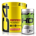 C4 Riped & SuperHD, The热源包, C4 Riped Pre Working Powder, Cherry Limeade 30 配有 Capsimax 和 Green Tea 提取器的 SuperHD, 60 服饰