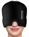 " 只有CARE Migraine Relief Cap,安抚 Migraine Mask, 升级的Odorless Gel 冰头包,热冷治疗,FSA-HSA 合格头痛冰头包,用于紧张和压力(黑色)