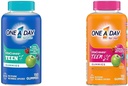 ONE A DAY Teen for Him Multivitamin Gummies & Teen for Her Multivitamin Gummies, Gummy Multivitamins with Vitamin A, C, D, E and Zinc for Immune Health Support, Physical Energy & More, 150 Count