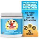 我的Spectrum Heroes Kids Powder Multivitamin - 粉末补充,更好的吸收,非GMO,非Gluten,无人工成分 - 儿童在Spectrum上的神经帮助 - 30 services