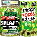纯喜马拉雅省Shilajit Gummys - 高潜力金品级Resin - Ashwagandha和Shatavari为男女提供的能源促进和免疫支持 - Apple & Kiwi