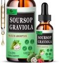 Soursop leats 1500mg Soursop 水果 500mg - Soursop 液滴用于男女细胞支持 - Soursop 位数器 液滴用于免疫支持和消化健康 - Soursop Graviola 复合补充剂