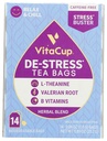 由VitaCup,放松与冷却 w/香槟,L-Theanine,Valerian Root & B Vitamins, Cafeine 自由单人服务 Tea Sachet Bag, 14 cm