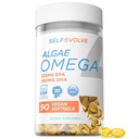 藻类Omega 3,1,500mg - Vegan 配有专利生命Omega 3 - 高剂量EPA & DHA - 比鱼油更好 - 支持心,脑,联合健康 - 90 Vegan软胶