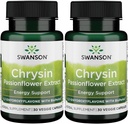 Swanson Chrysin Passionflower 提取 - 草药补充剂促进总体健康,健康与适配 - 自然公式可能支持精益肌肉维持 - (30 Vegie Capsules)