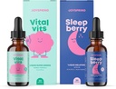 JoySpring Multivitamin & SleepBerry Bundle 儿童维生素和矿物自然来源,非GMO,非酒精液体配方,豁免健康支持 QQ Vegan & 蔬菜补充品