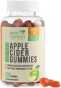 苹果苹果酒 葡萄糖 Gummys 1000mg - Max 强糖 无糖 ACV Gummy Vitamins, 支持代谢与能源, Keto Friendly, Vitamin B12, Gelatin- Free, Gluten-Free, Vegan & Non-GMO - 120 Gummys