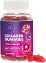 Collagen Peptides Gummys 配有 2500 mcg 生物素 - 水解蛋白I型和III型多Collagen 配有维生素C & Zinc – 支持毛发,皮肤,钉子,味质石榴素 Flamvor - 60 Gummys