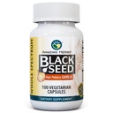 惊人的草本植物全谱 黑种子和高潜质大蒜 蔬菜 Capsules - Gluten - Free, Non-GMO, Vegan, 支持免疫系统,肺功能, & 心血管健康 - 100 计数