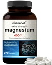 NatureBell Magnesium Glycinate 400mg Elemental, 270 capsules 100% Chelated for High Absociation 支持肌肉,骨骼和心脏健康 → Non-GMO, Gluten-free, Vegan