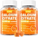 1200 mg的钙加维生素D3 成人补充Gummys - 钙加维生素D3,K2,Turmeric,MSM 女性男性支持强力肌肉Immune - 糖无糖,天然芒果火焰